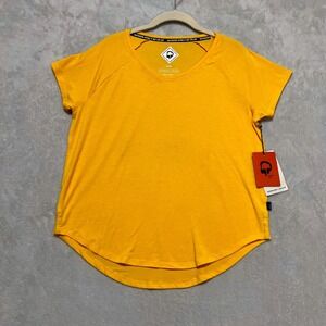 REI Co-op x Outdoor Afro Trail T-Shirt Women Small Shoreline Gold Hiking Wicking